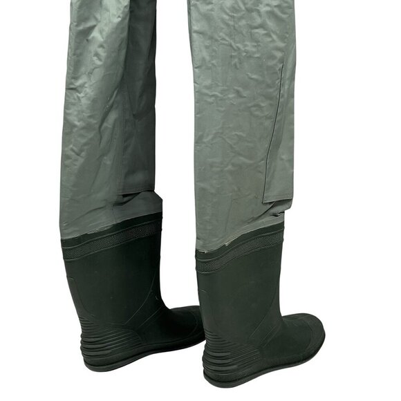 Cabelas Mens 9 Dry-Plus Chest Waders Adjustable Straps Attached Boots Waterproof - Picture 5 of 16